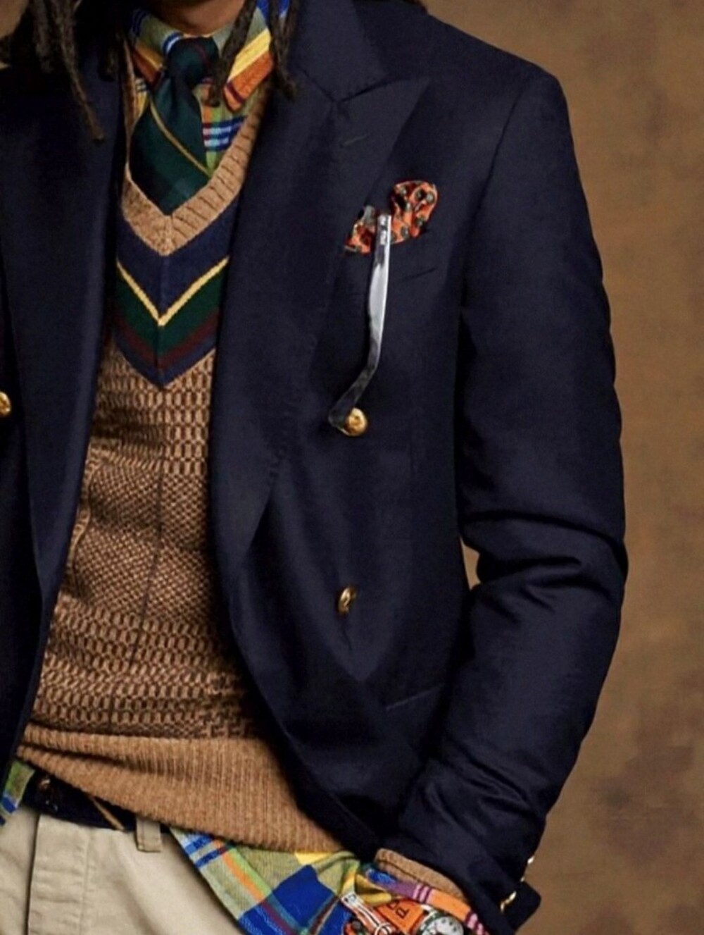 Polo by Ralph Lauren Men's Iconic Herringbone Wool Cricket Sweater